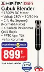 HEİFER CHEF'S ÇUBUK BLENDER 1800 W fiyat ve kampanya bilgisi